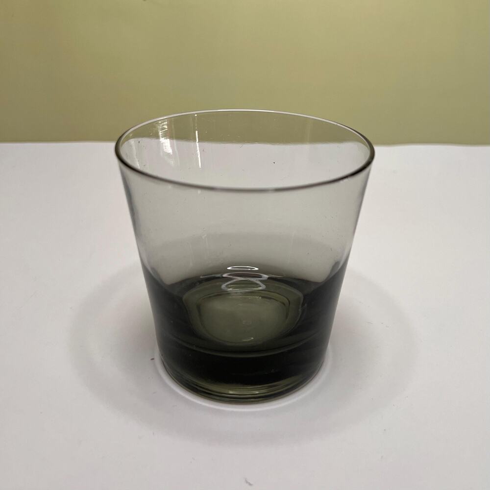 Libbey Smoky Gray Lowball Glasses • Set of 4 • Vintage MCM 8 oz Barware